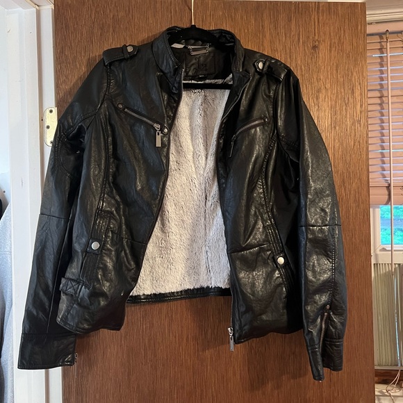 Jackets & Coats Leather Jacket With Furry Inside Poshmark
